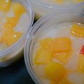 Cooksnap dari SILKA ANANING DIAH AYU untuk resep Pudding Almond Susu topping fruit cocktail