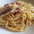 El cooksnap de Paula Hinke Nutrición cuando hizo Spaguetti alla Carbonara (auténtica receta).