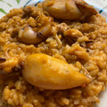 El cooksnap de Andrés cuando hizo Arroz meloso con gambas y calamares.
