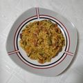 El cooksnap de Sandri 🌿 cuando hizo Almuerzo express -arroz proteico, vegetales y rúcula fresca- :).