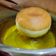 Cooksnap dari molen keju untuk resep Bomboloni with Cheese Custard Cream (metode sponge) Eggless