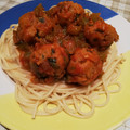 El cooksnap de Ariadna cuando hizo Spaghetti con albóndigas de ricotta.