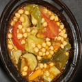 El cooksnap de Eli cuando hizo Garbanzos con verduras en la Crockpot (olla de cocción lenta).