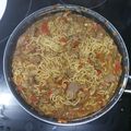 El cooksnap de Laura No Se cuando hizo Fideos chinos con verduras.
