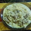 El cooksnap de Ma Ry Fer cuando hizo Espagueti con pollo en salsa blanca.