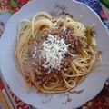El cooksnap de Goyex Asturizaga Cabral cuando hizo Espaguetis con salsa boloñesa.