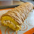 tektus's cooksnap of when they made Mont Blanc Roll Cake.