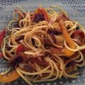El cooksnap de Marcelo Suarez cuando hizo Fideos con verduras al wok.