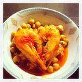 El cooksnap de ItaliaMiAmor cuando hizo Garbanzos estofados con langostinos.
