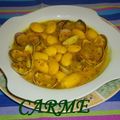 El cooksnap de carme castillo cuando hizo Fabes con almejas al estilo Fe.