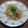 lebnenanabhebak's cooksnap of when they made shrimp fettuccine with mushrooms.