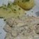 El cooksnap de Marisol Lezcano cuando hizo Abadejo con salsa alimonada y queso azul.