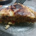 El cooksnap de Tere 🌻 cuando hizo TARTA DE POLLO, CHOCLO, CHAMPIÑONES y QUESO.