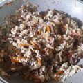 El cooksnap de Carolina Espinoza cuando hizo Wok de carne con arroz.
