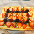 El cooksnap de Angel Gonzalez cuando hizo Tarta de fruta y crema (vegana).