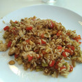 El cooksnap de Laura pitarch medina cuando hizo Pollo con curry y verduras acompañado de arroz basmati.