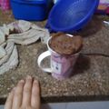 El cooksnap de Santino cuando hizo Torta en taza.