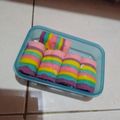 Cooksnap dari amelia pitha frutablend untuk resep Rainbow Cake Kukus Topping Keju Dengan Buttercream