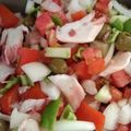 El cooksnap de Sandra cuando hizo Pipirrana con pulpo.