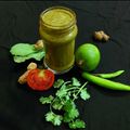 Marwadi Kitchen ( Manisha Agrawal ) का कुकस्नैप जब उन्होंने हरी धनिए की चटनी (Hari Dhaniya ki chutney recipe in hindi) बनाया था।