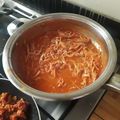 El cooksnap de Patricia Torres cuando hizo Tinga de puerco.