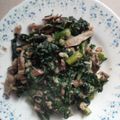 El cooksnap de Pepe López cuando hizo Acelgas con setas, espárragos trigueros y bacalao.