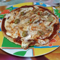 El cooksnap de Iris Loto Campos cuando hizo Pizza light de avena al microondas  fácil y rápida 💪💁🏻🍕 masa de pizza 1 2 3.