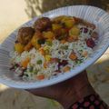 Mss_ Bumserh_ Kitchen's cooksnap of when they made Special butter,veg rice & italian meatball and potatoe soup.
