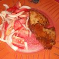 El cooksnap de González yamila cuando hizo Bondiola a la cerveza negra con papas al horno.