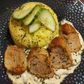 Kondorné Jankovics Bernadett Cooksnap-ja, amikor elkészítette a(z) Mézes mustáros, krémes, szaftos, omlós szűzpecsenye sütőben receptet.