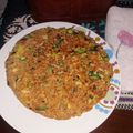 El cooksnap de Paola cuando hizo Tortilla de zapallitos y soja texturizada.