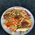 El cooksnap de Lfmv cuando hizo Fideos udon con verduras, setas y pollo.