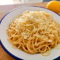 El cooksnap de Irene-Guirao cuando hizo Spaguettis al limón 🍋.