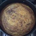 El cooksnap de Clau Ledesma cuando hizo Bizcochuelo marmolado de chocolate y vainilla  con chips de chocolate.