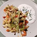 El cooksnap de Daniel González cuando hizo Berza salteada con salsa de yogur.