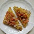 Prajakta Patil's cooksnap of when they made Schezwan potato cheese toast.