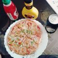 کوک اسنپ رویاشادی بعد از امتحان کردن پیتزا مرغ و گوشت.