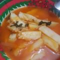 El cooksnap de Iraid cuando hizo Sopa de Poro y Papa.