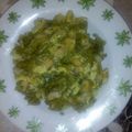 El cooksnap de Esmeralda Alonso cuando hizo Revuelto de huevos, espárragos y gambas.