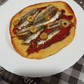 El cooksnap de Paquichu cuando hizo Coca individuales de pimiento y boquerones.