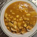 El cooksnap de anabel cuando hizo Garbanzos con gambas en crema de marisco.