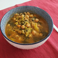 El cooksnap de Rocío MB cuando hizo Garbanzos con verduras en olla express (Moulinex cookeo).