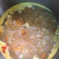 El cooksnap de Sandra Alvarado cuando hizo Sopa con cabezas de pescado.