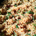 El cooksnap de Carmeta cuando hizo Arroz con chistorras al vino.