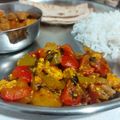 Mou Chatterjee's cooksnap of when they made ক্যাপ্সিকাম পনির আলুর তরকারি(capsicum paneer aloo curry in Bengali).