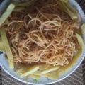 El cooksnap de william ortega cuando hizo Espaguetis con atún y limón.