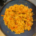 El cooksnap de Marina Rodriguez cuando hizo Arroz con verduras y huevo frito.