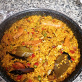 El cooksnap de Maribel Perez cuando hizo Paella de marisco con allioli.