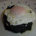 El cooksnap de Kiko cuando hizo Espinacas con huevo frito.