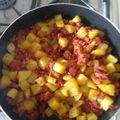 El cooksnap de Luis Moreno cuando hizo Papas con longaniza.